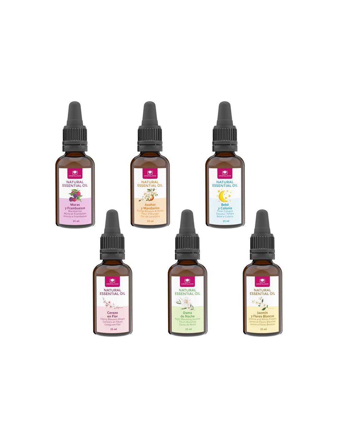 Cristalinas Pack con 6 Aceites Esenciales Cristalinas