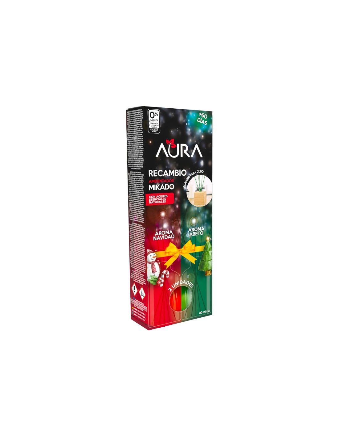 Cristalinas Recambio Mikado Gama Navidad 2x30ml Aura