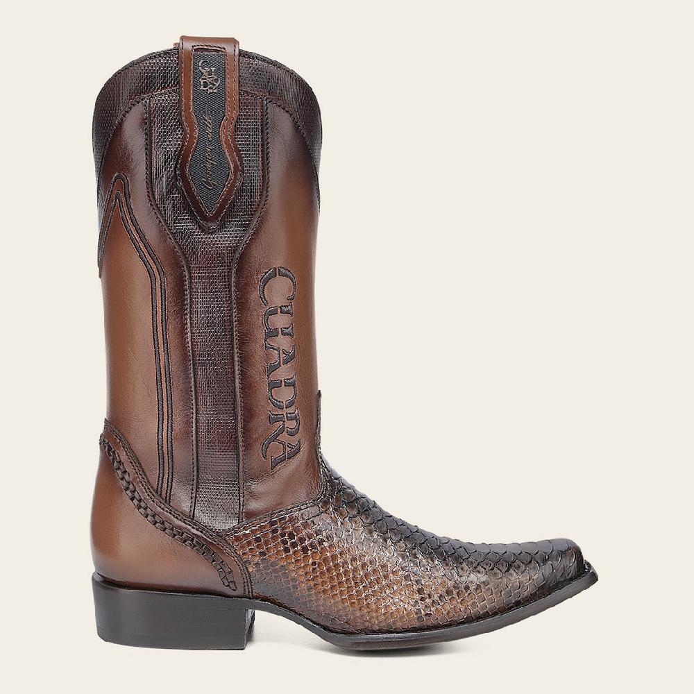Cuadra Bota Tradicional En Piel Genuina De Pitón Para Caballero