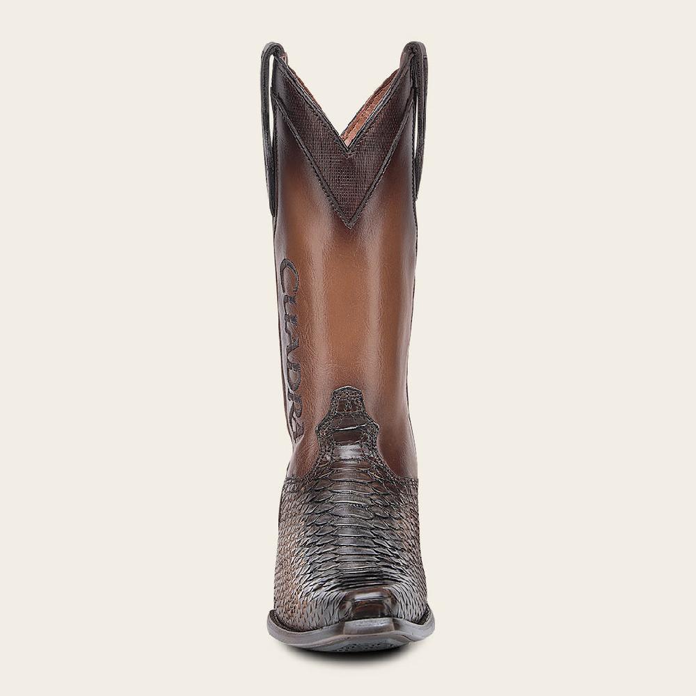 Cuadra Bota Tradicional En Piel Genuina De Pitón Para Caballero