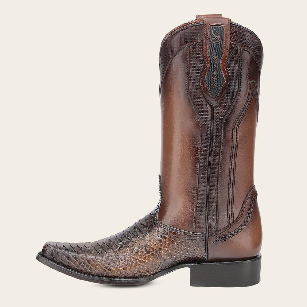 Cuadra Bota Tradicional En Piel Genuina De Pitón Para Caballero