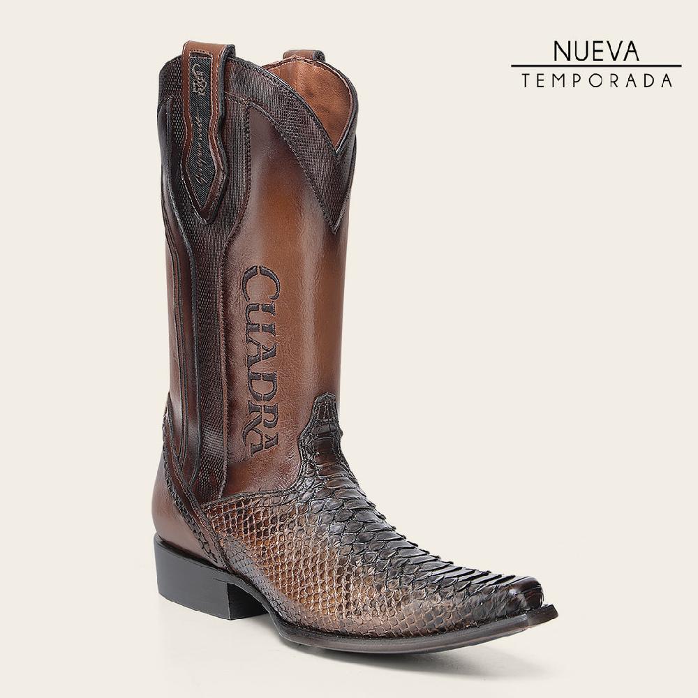 Cuadra Bota tradicional en piel genuina de pitón para caballero