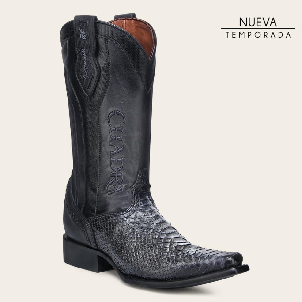 Cuadra Bota vaquera en piel genuina de pitón para caballero