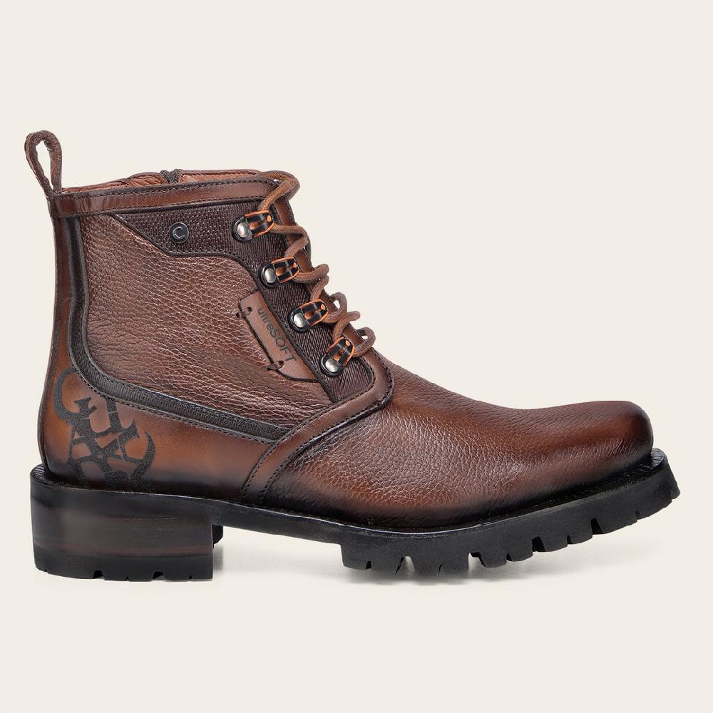 Cuadra Botín Urbano En Piel Genuina De Venado Para Caballero