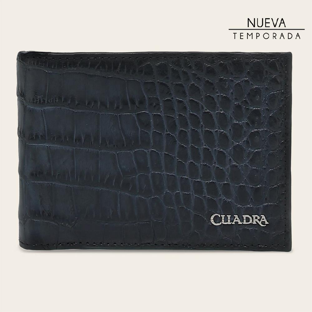 Cuadra Cartera en piel genuina de alligator para caballero