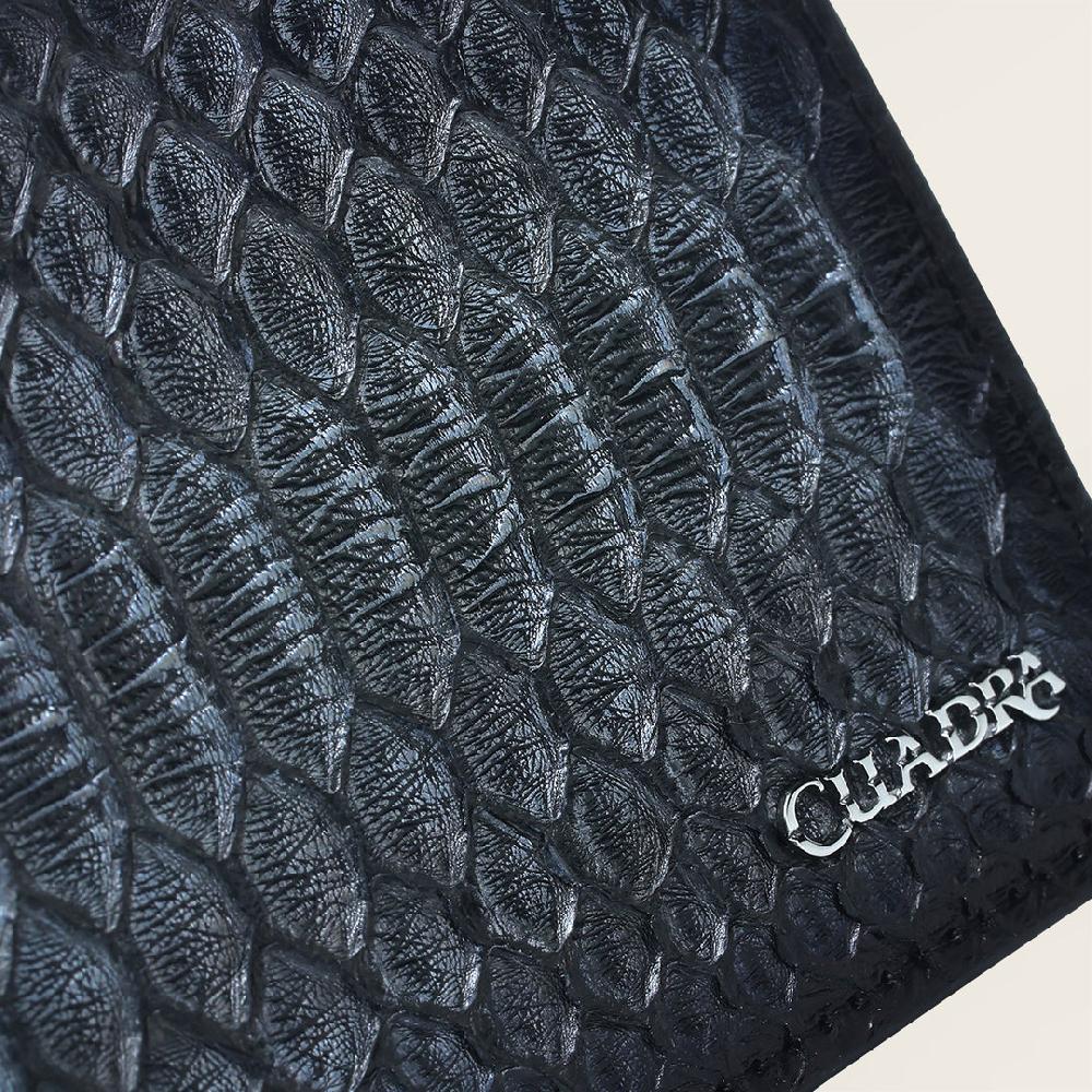 Cuadra Cartera En Piel Genuina De Pitón Para Caballero