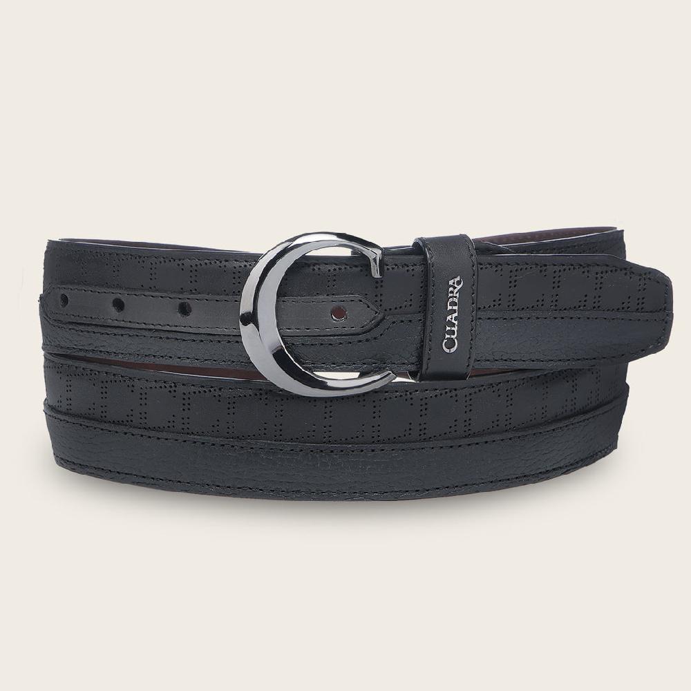 Cuadra Cinturón Casual En Piel Genuina Para Caballero