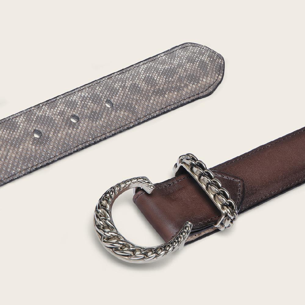 Cuadra Cinturón En Piel Genuina De Carunga Para Dama