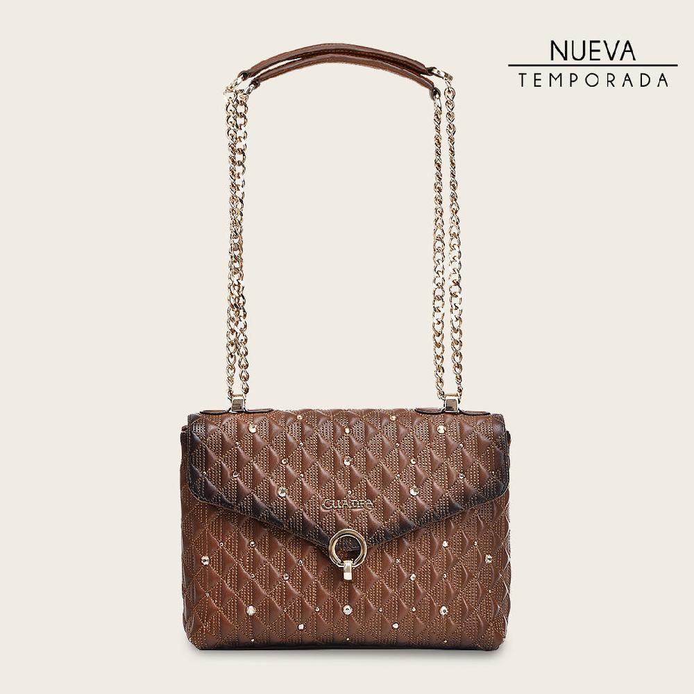 Cuadra Crossbody en piel genuina de bovino para dama