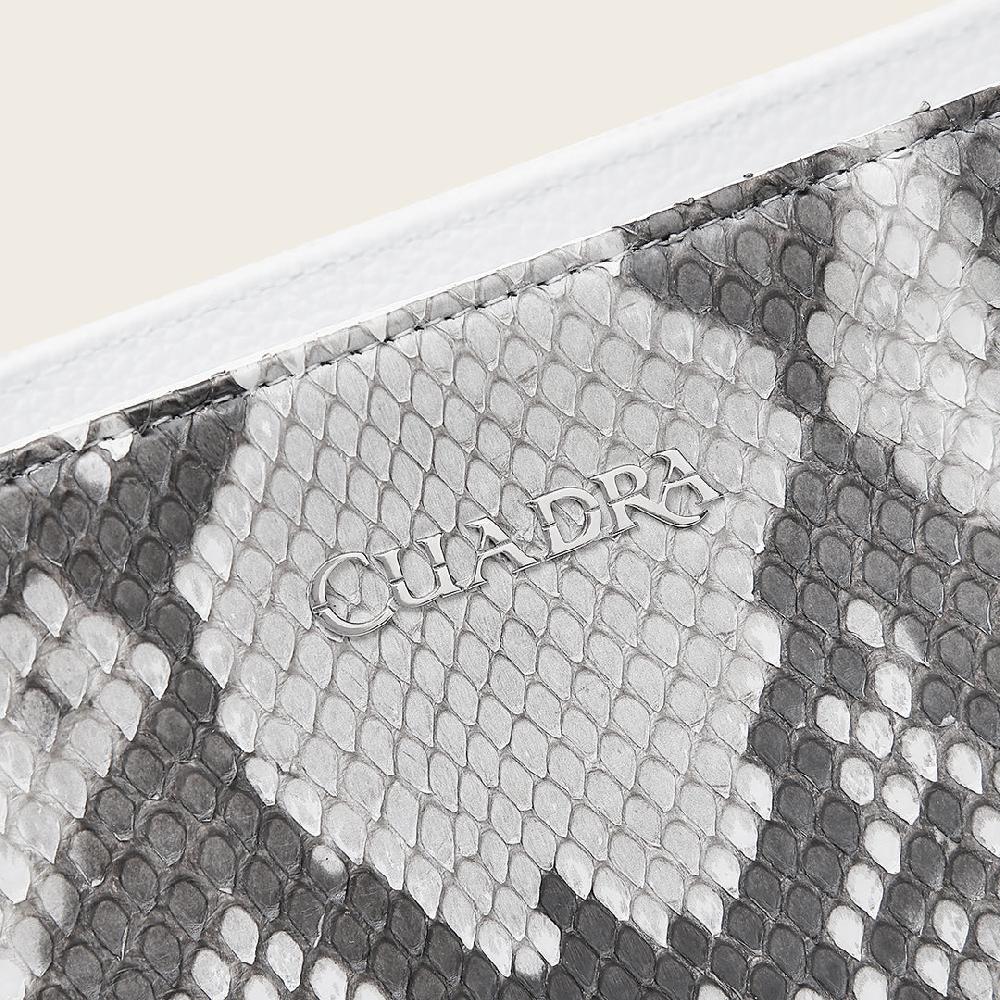 Cuadra Crossbody En Piel Genuina De Pitón Para Dama