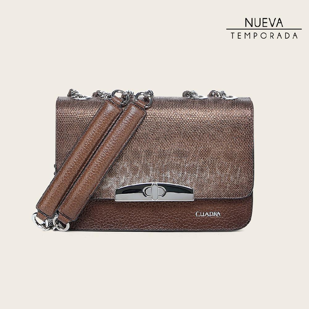 Cuadra Crossbody mini en piel genuina de carunga para dama