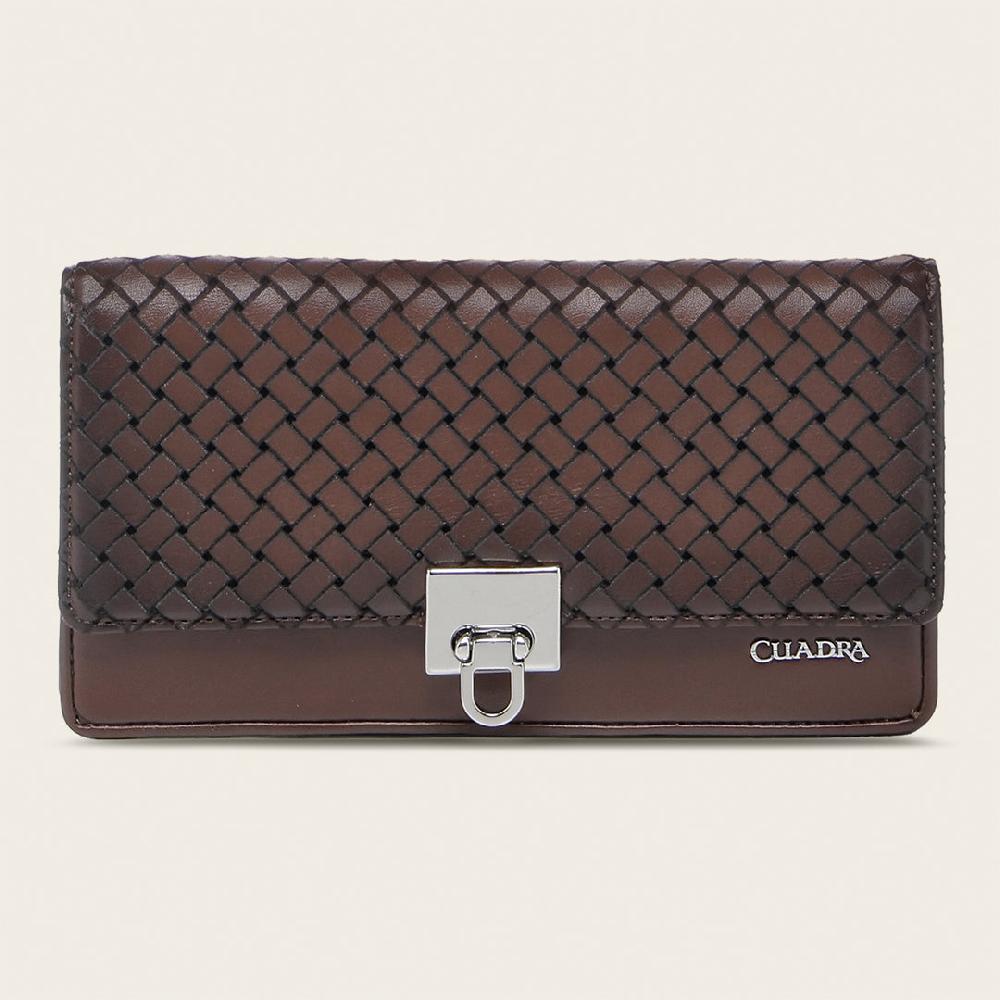 Cuadra Billetera en piel genuina para dama