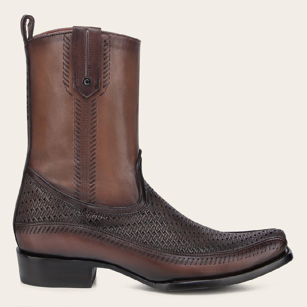 Cuadra Bota Casual En Piel Genuina Para Caballero