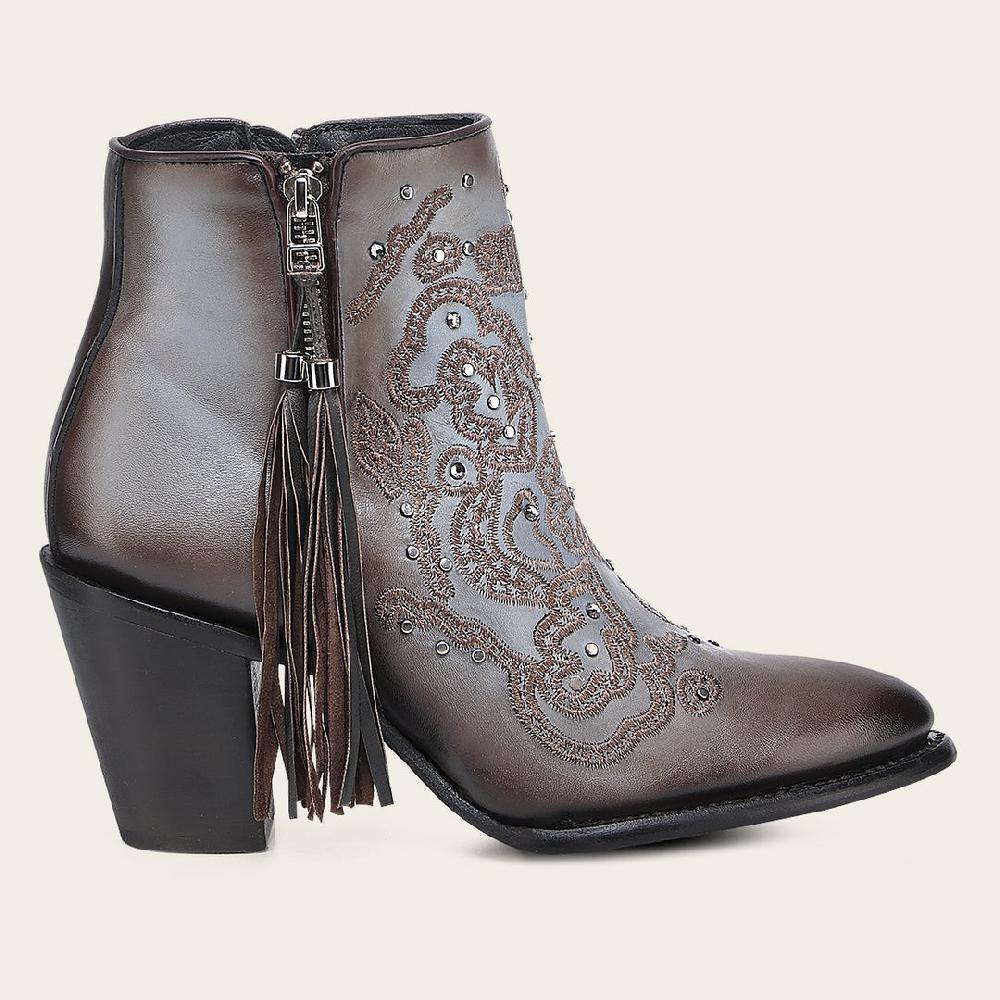 Cuadra Botín Casual En Piel Genuina Para Dama