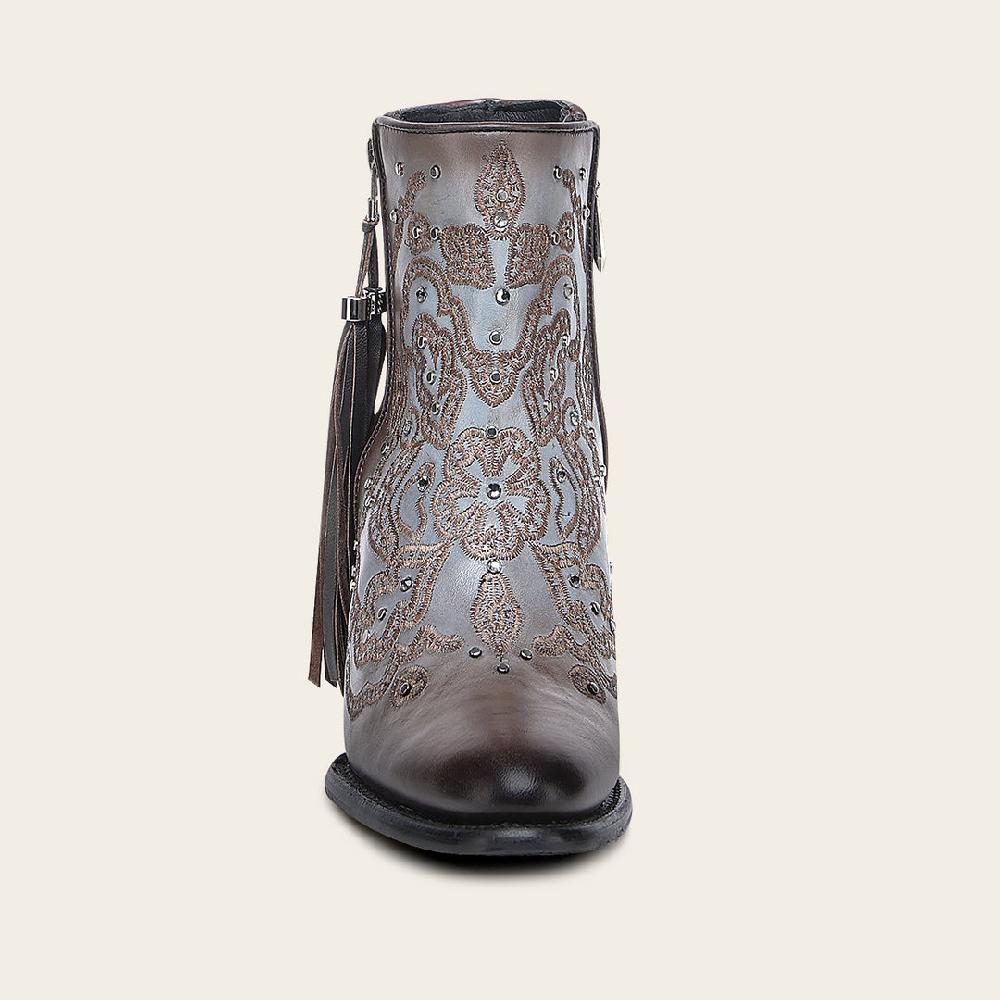 Cuadra Botín Casual En Piel Genuina Para Dama