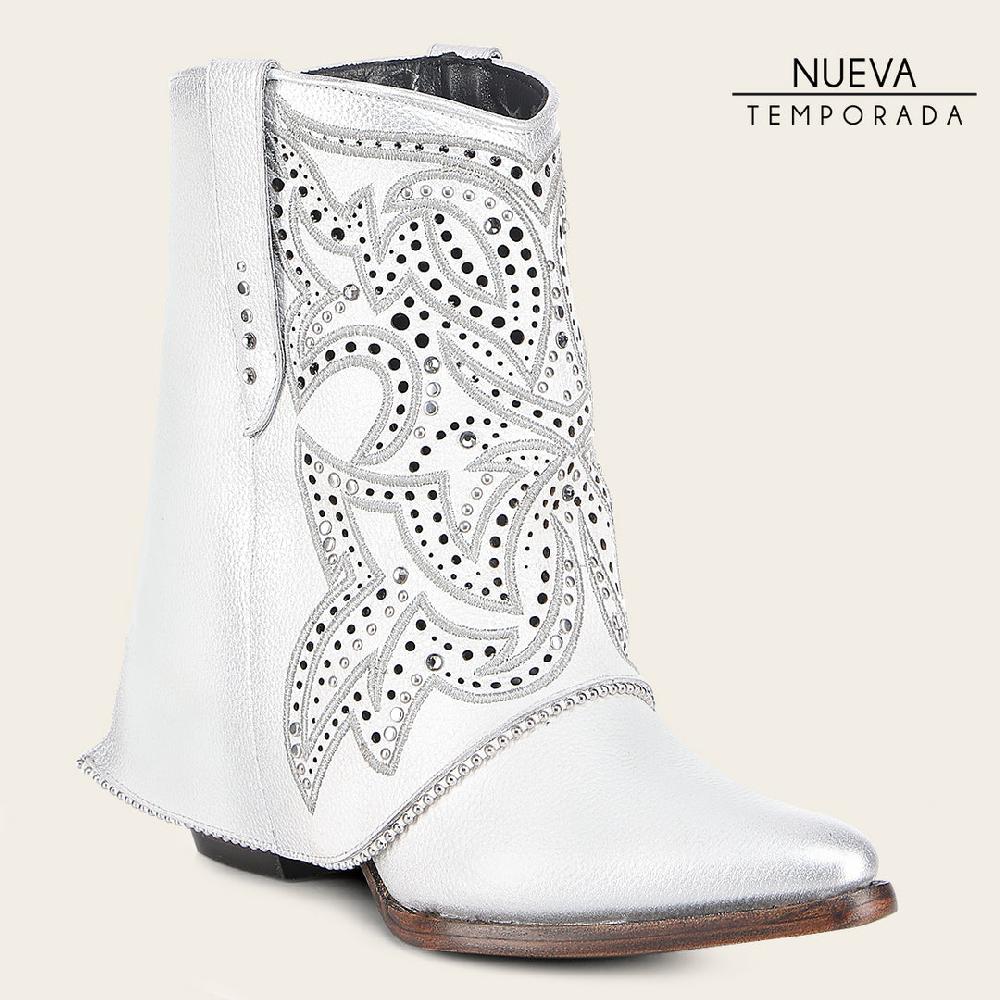 Cuadra Botín casual en piel genuina para dama