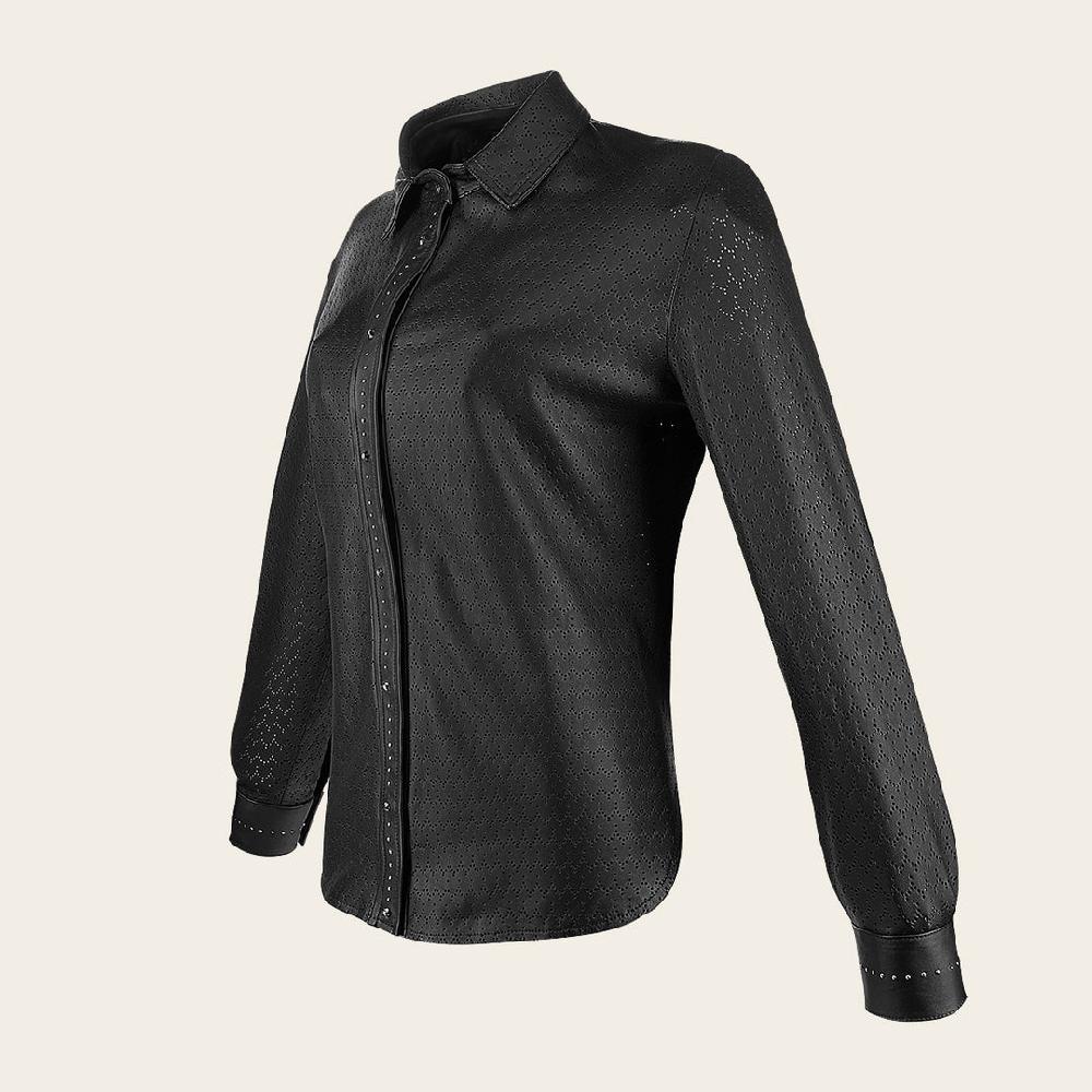 Cuadra Camisola En Piel Genuina De Ovino Para Dama