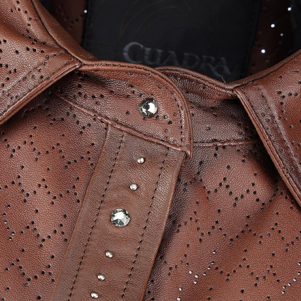 Cuadra Camisola En Piel Genuina De Ovino Para Dama