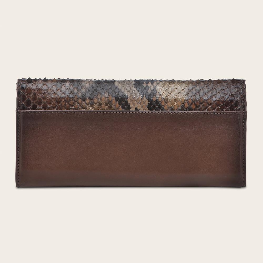 Cuadra Cartera En Piel Genuina De Pitón Para Dama