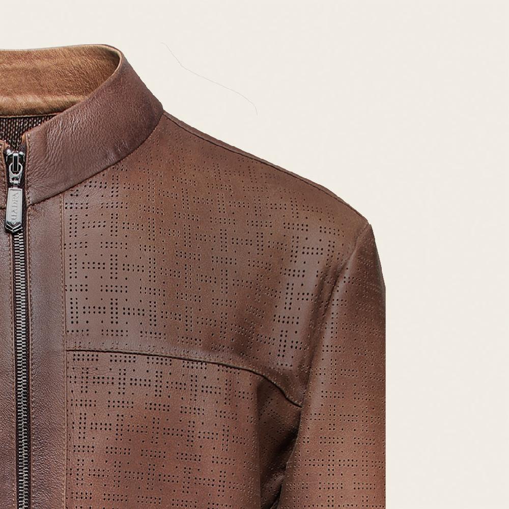 Cuadra Chamarra En Piel De Ovino Para Caballero