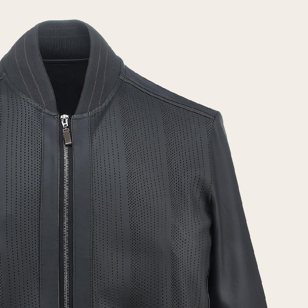 Cuadra Chamarra En Piel De Ovino Para Caballero