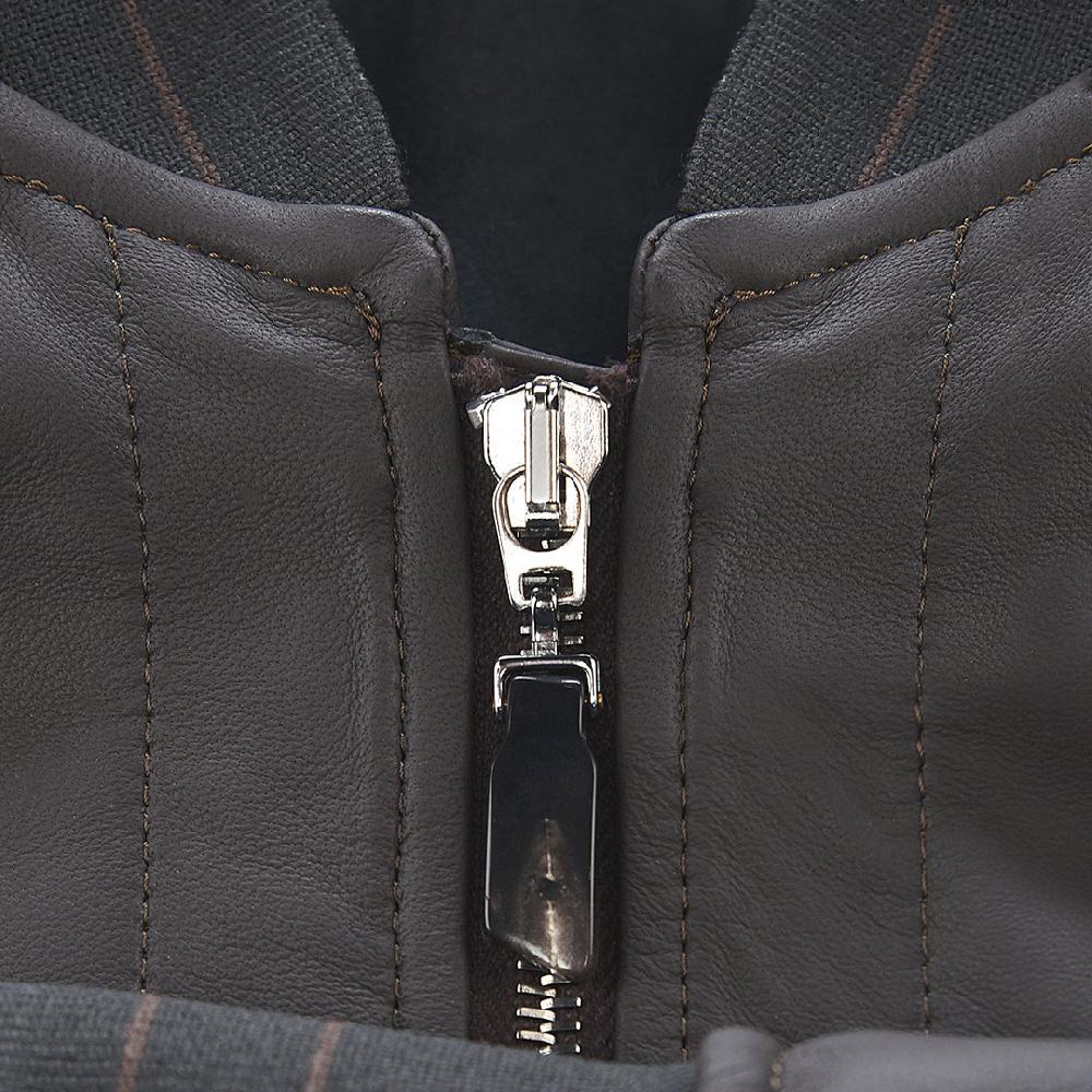 Cuadra Chamarra En Piel Genuina Para Caballero