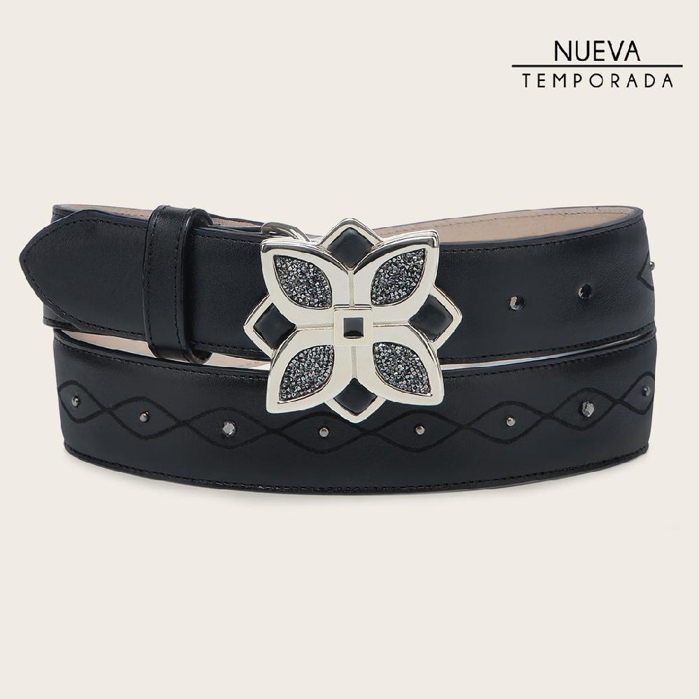 Cuadra Cinturón con piel genuina para dama