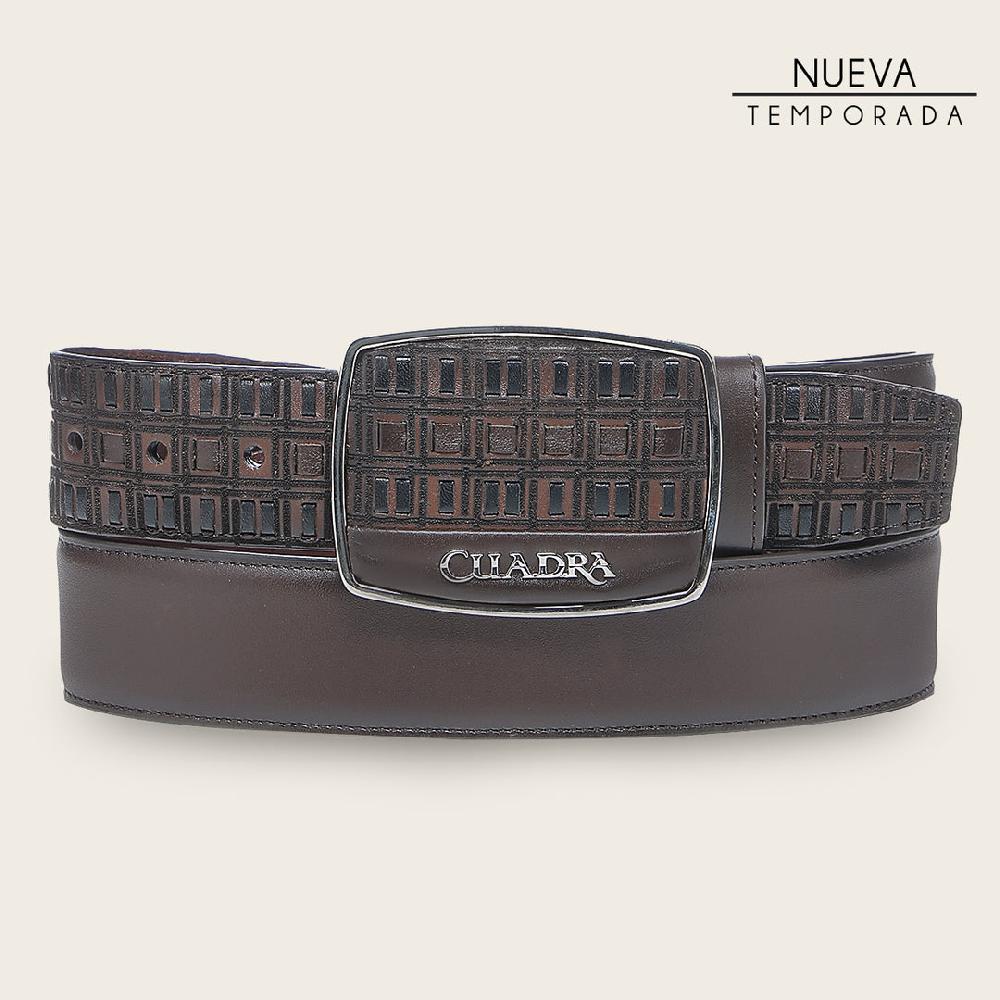 Cuadra Cinturón en piel genuina para caballero