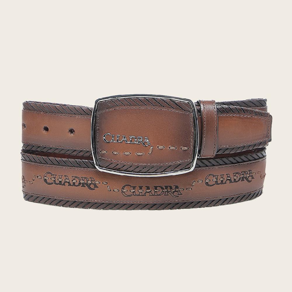 Cuadra Cinturón en piel genuina para caballero