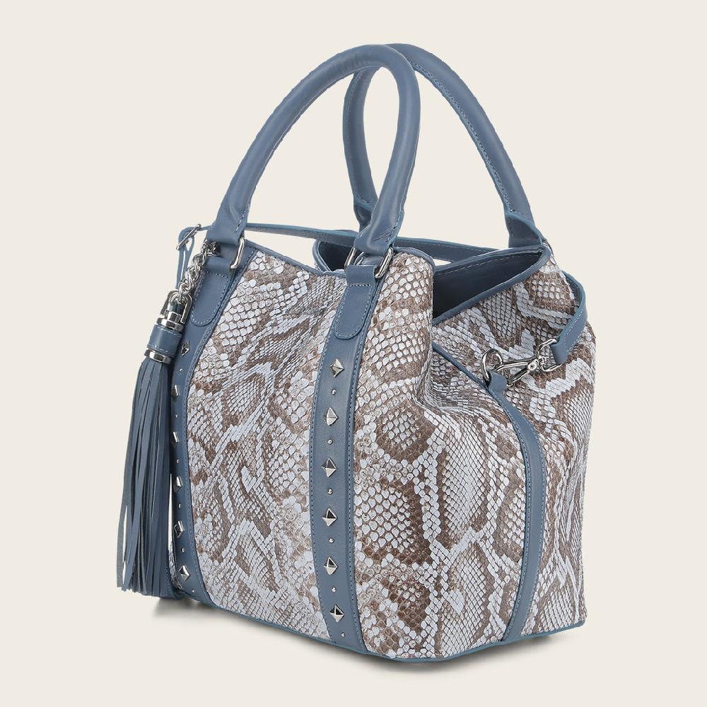 Cuadra Tote En Piel Genuina De Pitón Para Dama