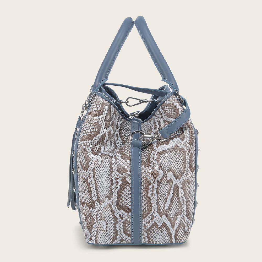 Cuadra Tote En Piel Genuina De Pitón Para Dama