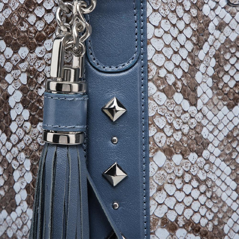 Cuadra Tote En Piel Genuina De Pitón Para Dama