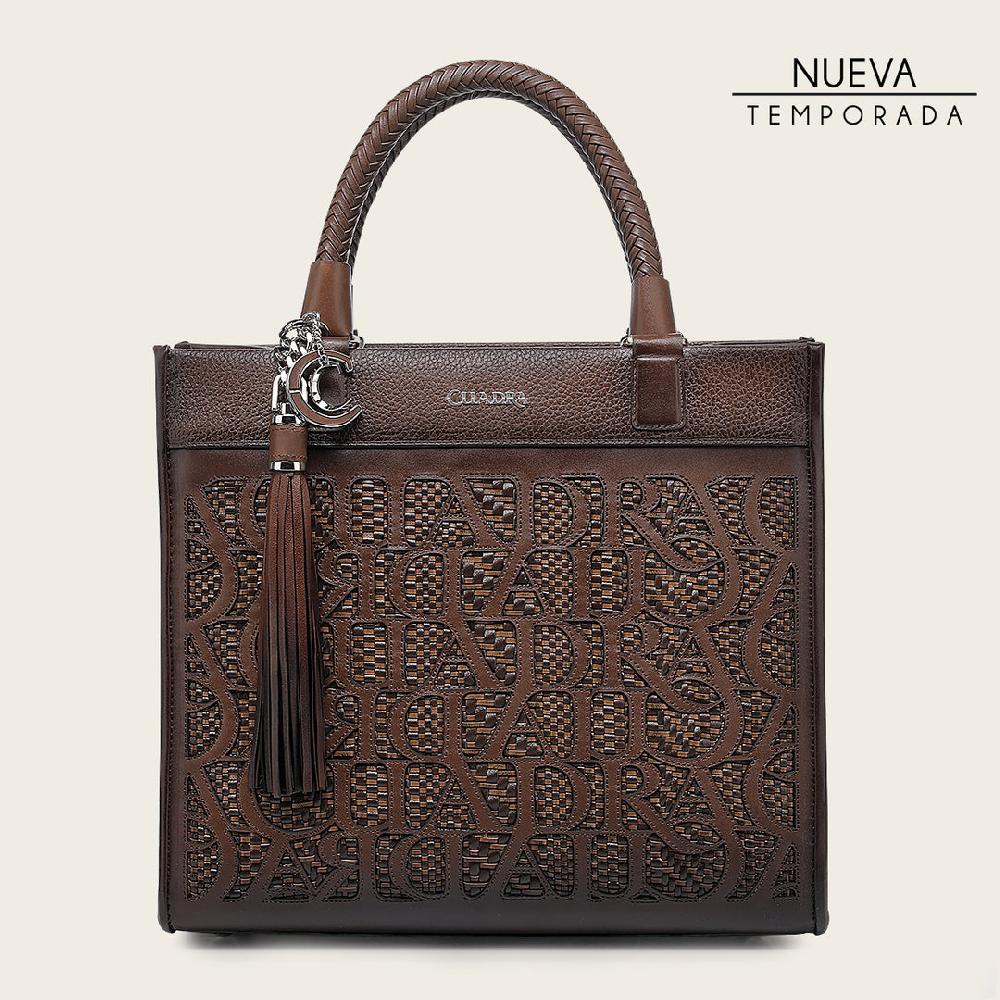 Cuadra Tote en piel genuina para dama