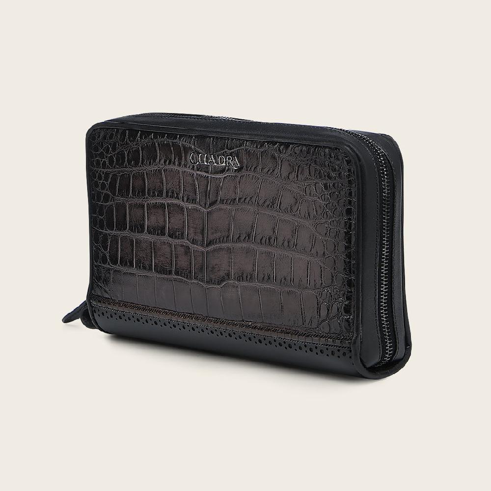 Cuadra Documentera En Piel Genuina De Alligator Para Caballero