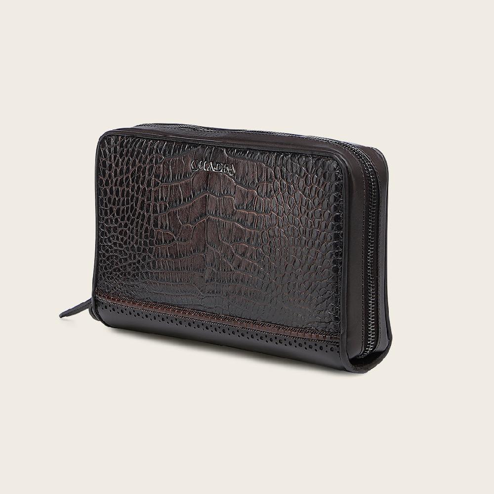 Cuadra Documentera En Piel Genuina De Alligator Para Caballero