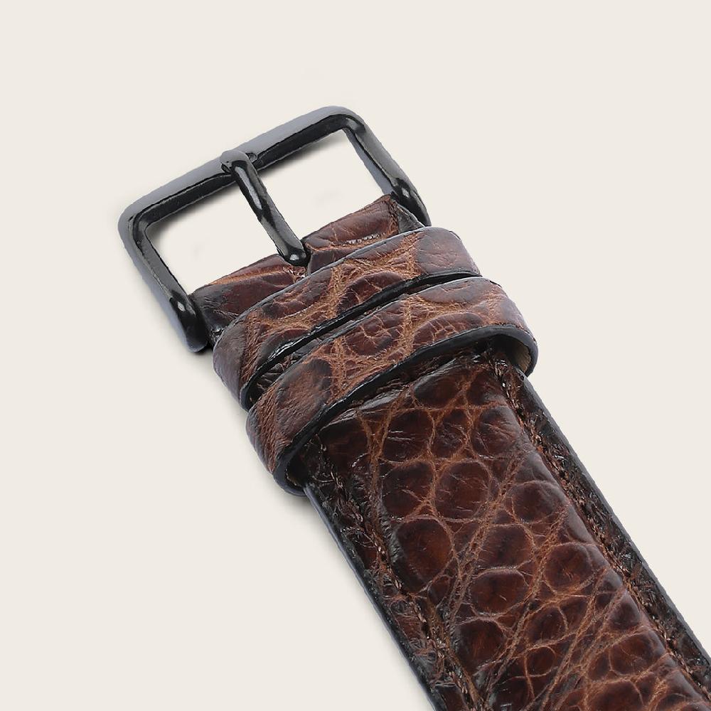 Cuadra Extensible Para Reloj En Piel Genuina De Cocodrilo Para Caballero