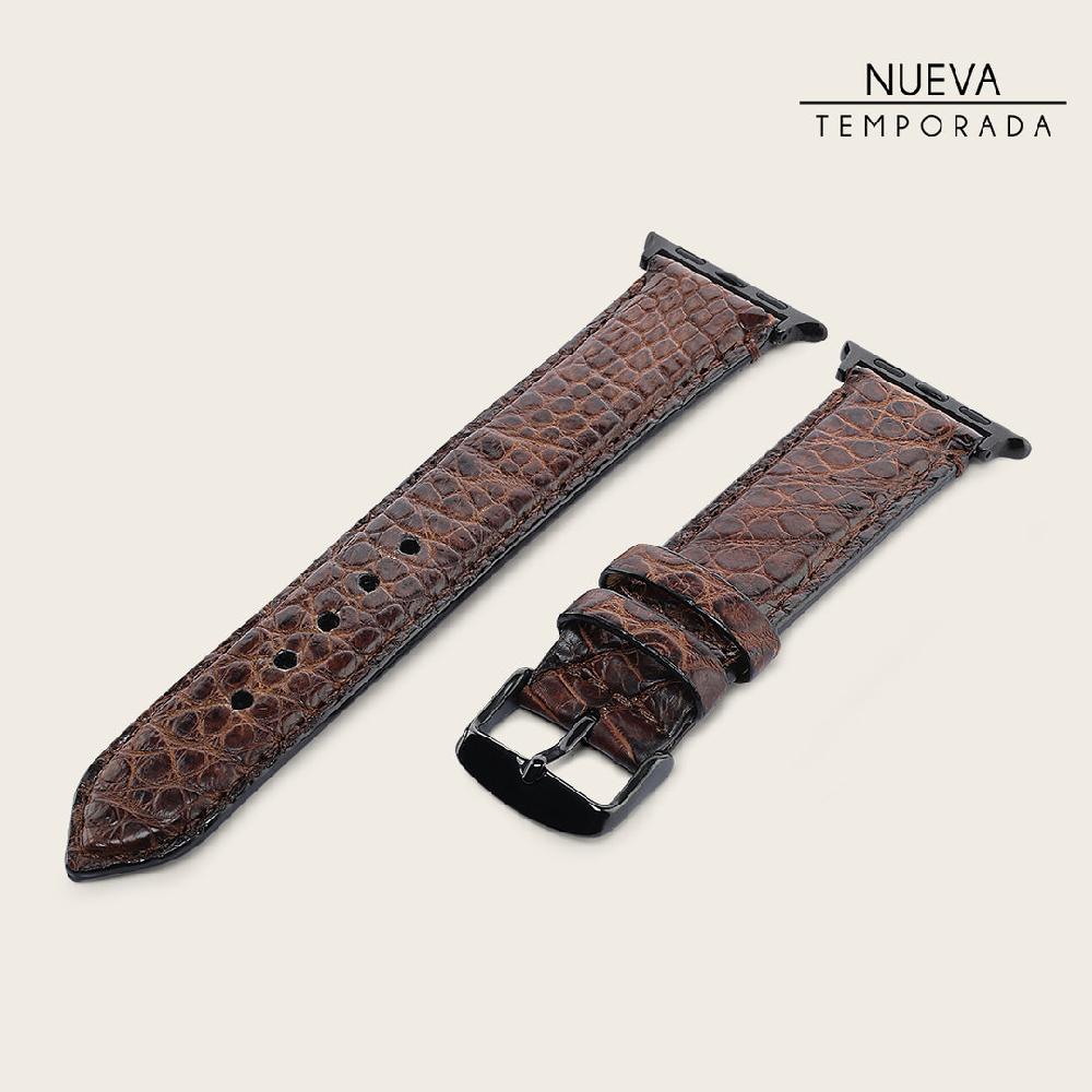 Cuadra Extensible para reloj en piel genuina de cocodrilo para caballero