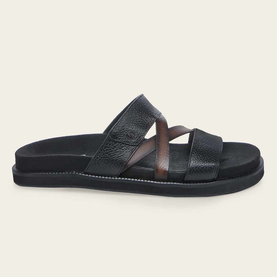 Cuadra Sandalia En Piel Genuina De Venado Para Caballero