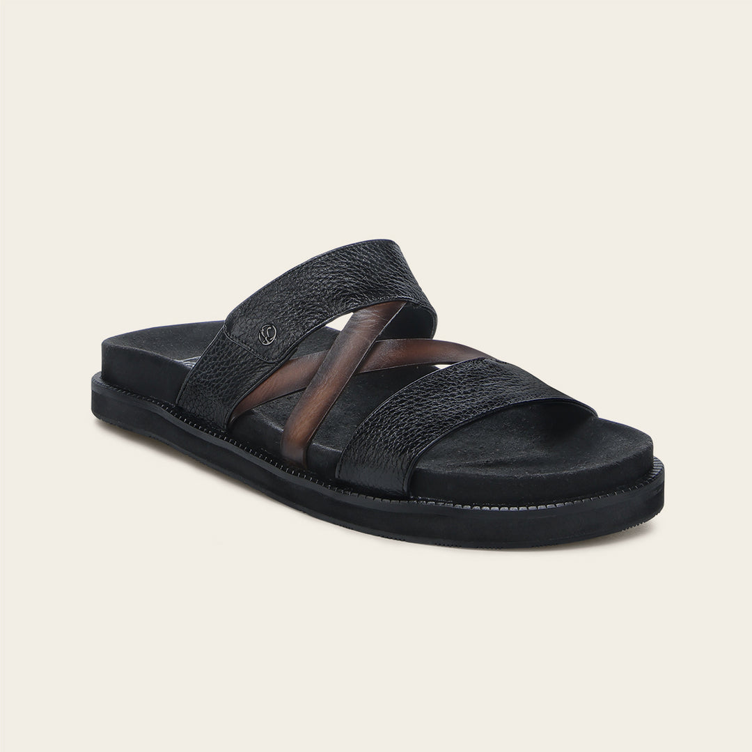 Cuadra Sandalia En Piel Genuina De Venado Para Caballero