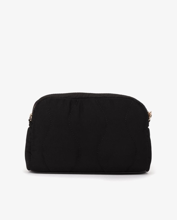 Cuplé BANDOLERA ACOLCHADA DE NYLON NEGRO CON LOGO DORADO