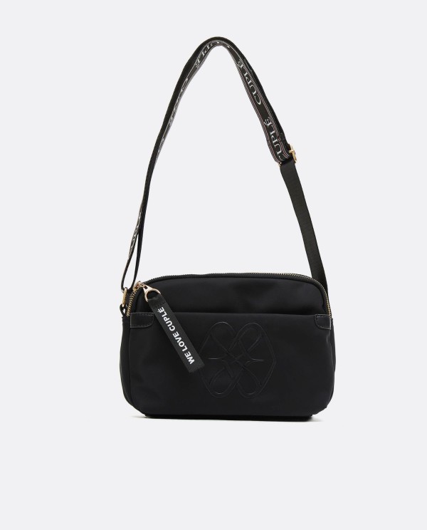Cuplé BANDOLERA BÁSICA DE NYLON NEGRO CON LOGO Y ASA AJUSTABLE
