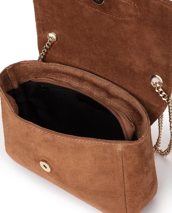 Cuplé BANDOLERA DE SERRAJE MARRÓN CON CADENA DORADA