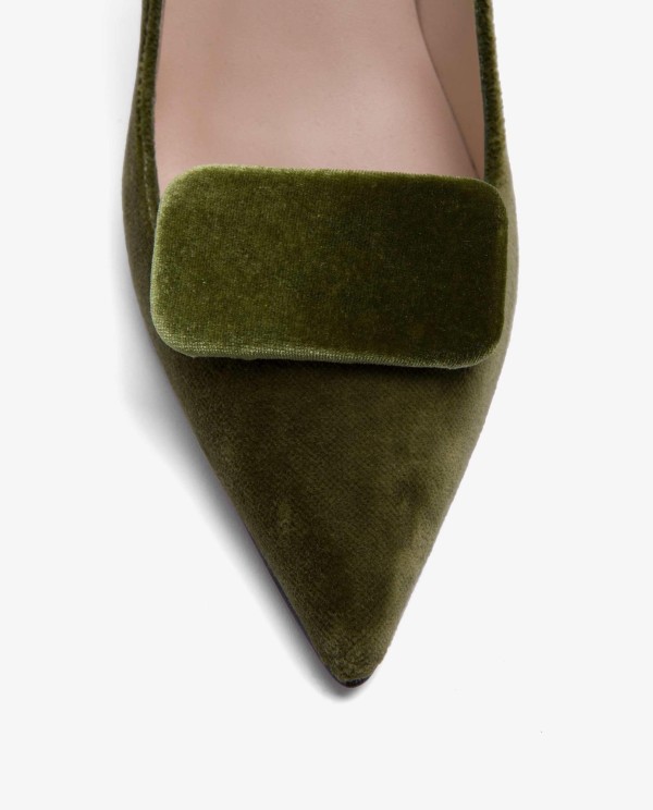 Cuplé ADORNO PARA ZAPATO TERCIOPELO VERDE
