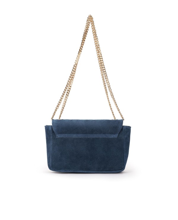 Cuplé BANDOLERA DE SERRAJE AZUL CON CADENA DORADA