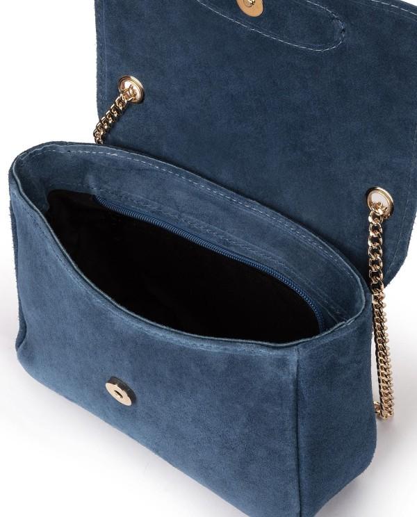 Cuplé BANDOLERA DE SERRAJE AZUL CON CADENA DORADA
