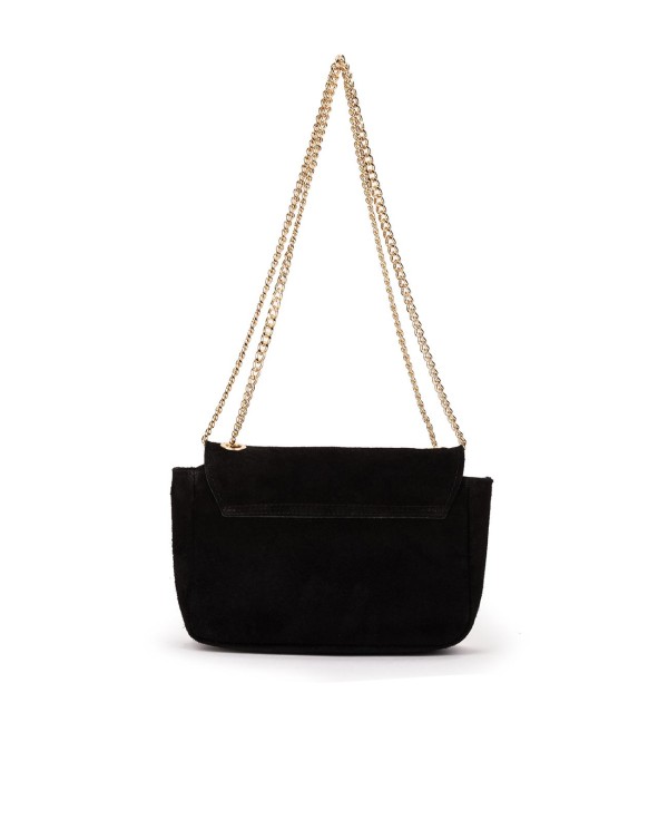 Cuplé BANDOLERA DE SERRAJE NEGRO CON CADENA DORADA
