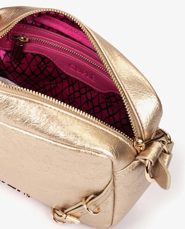 Cuplé BANDOLERA DE TECNOPIEL METALIZADA EN DORADO