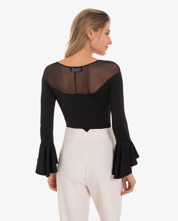 Cuplé BODY VOLANTES PUNTO NEGRO