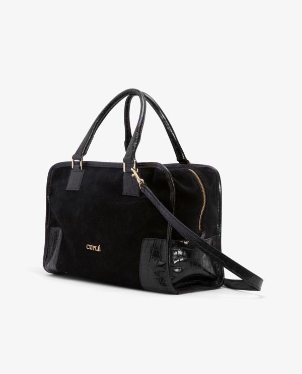 Cuplé BOLSO RECTANGULAR SERRAJE NEGRO
