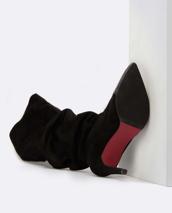Cuplé BOTA ARRUGADA ULTRASUEDE STRECH NEGRO